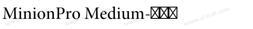 MinionPro Medium字体转换